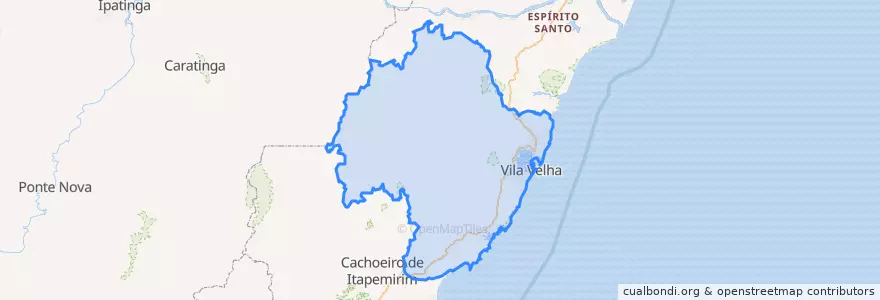 Mapa de ubicacion de Região Geográfica Intermediária de Vitória.