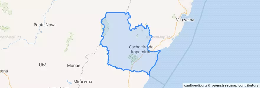 Mapa de ubicacion de Região Geográfica Intermediária de Cachoeiro de Itapemirim.