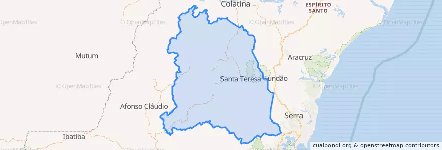 Mapa de ubicacion de Microrregião Santa Teresa.