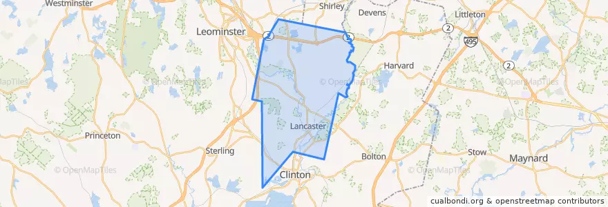 Mapa de ubicacion de Lancaster.