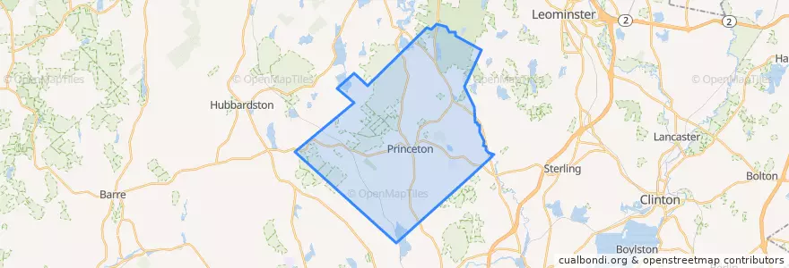 Mapa de ubicacion de Princeton.