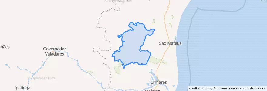 Mapa de ubicacion de Microrregião Novo Venécia.
