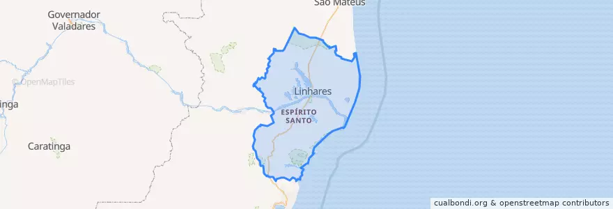 Mapa de ubicacion de Microrregião Linhares.