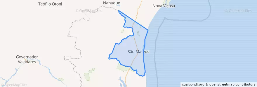 Mapa de ubicacion de Microrregião São Mateus.