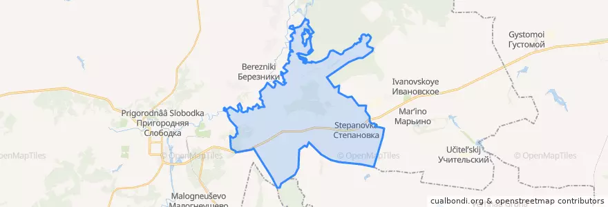 Mapa de ubicacion de Октябрьский сельсовет.