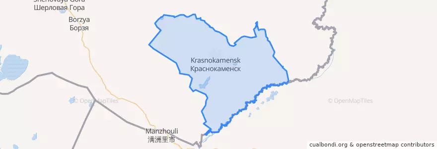Mapa de ubicacion de Краснокаменский район.