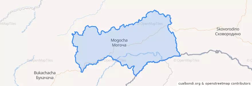 Mapa de ubicacion de Могочинский район.