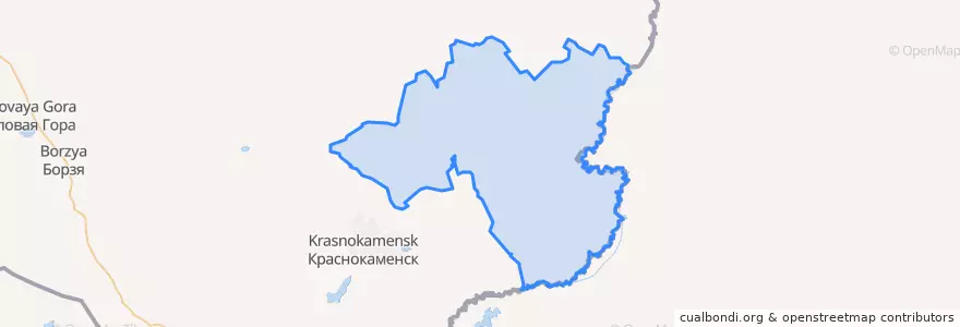 Mapa de ubicacion de Приаргунский район.