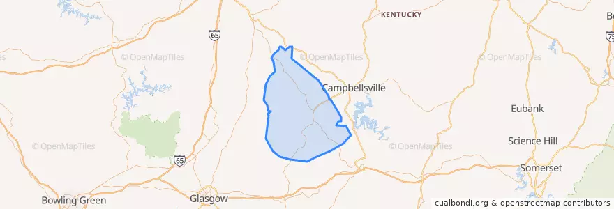 Mapa de ubicacion de Green County.