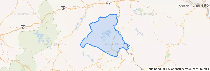 Mapa de ubicacion de Lawrence County.