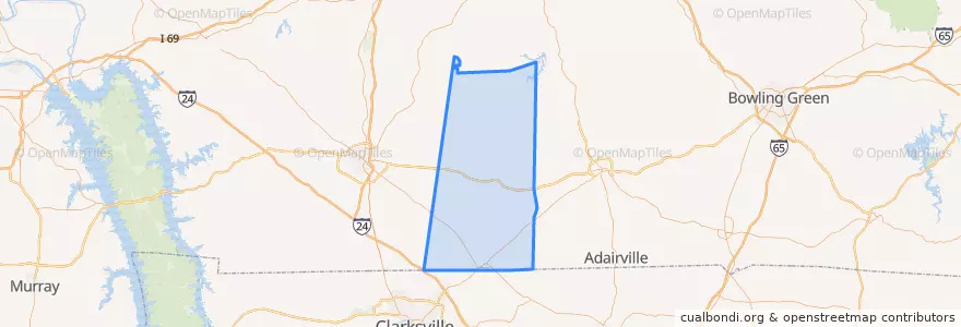 Mapa de ubicacion de Todd County.
