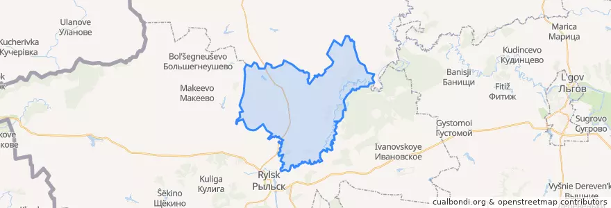 Mapa de ubicacion de Березниковский сельсовет.