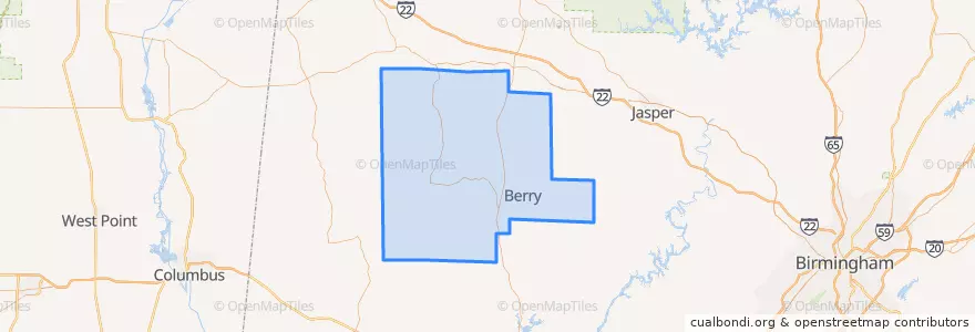 Mapa de ubicacion de Fayette County.