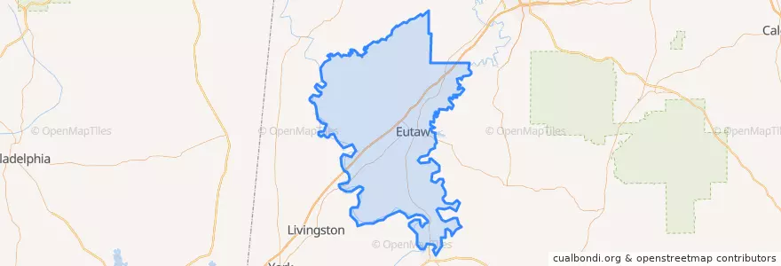 Mapa de ubicacion de Greene County.