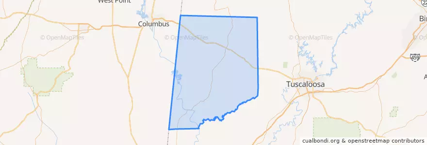 Mapa de ubicacion de Pickens County.