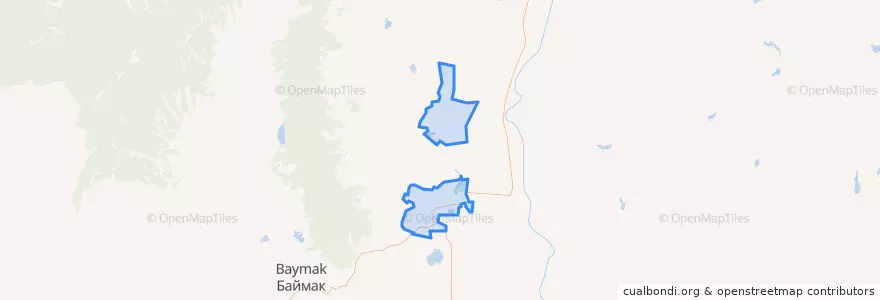 Mapa de ubicacion de городской округ Сибай.