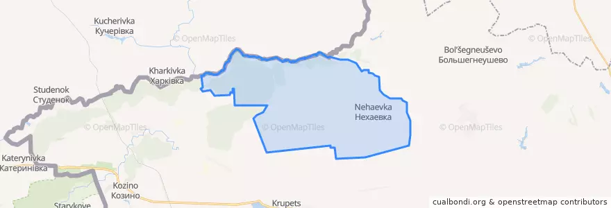 Mapa de ubicacion de Нехаевский сельсовет.