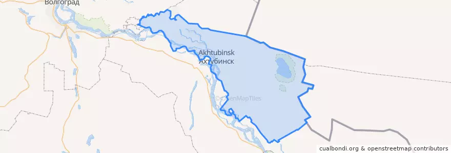Mapa de ubicacion de Ахтубинский район.