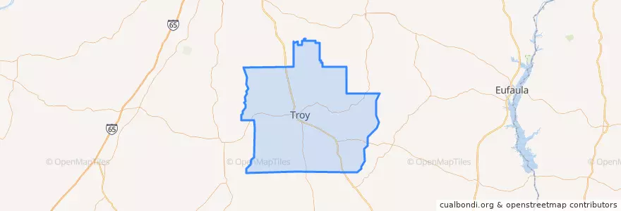 Mapa de ubicacion de Pike County.