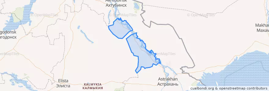 Mapa de ubicacion de Енотаевский район.