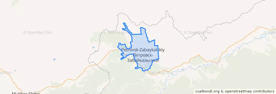 Mapa de ubicacion de городской округ Петровск-Забайкальский.