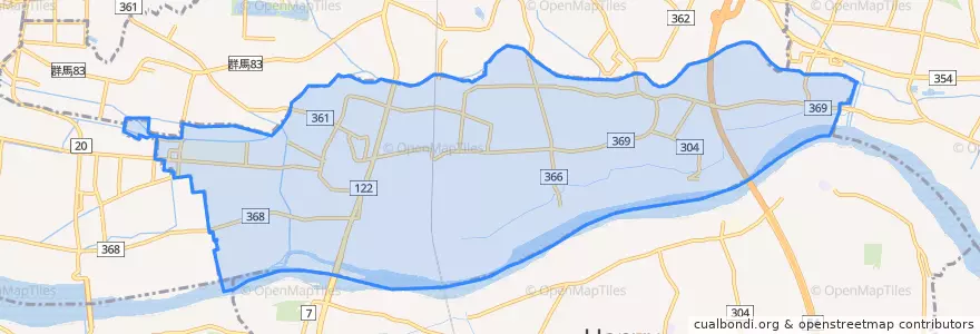 Mapa de ubicacion de 明和町.