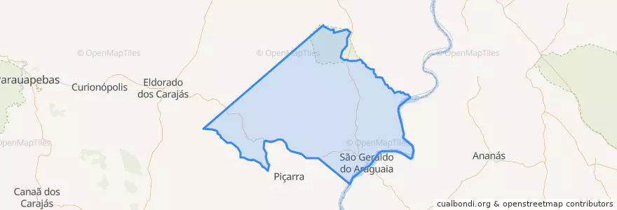 Mapa de ubicacion de São Geraldo do Araguaia.