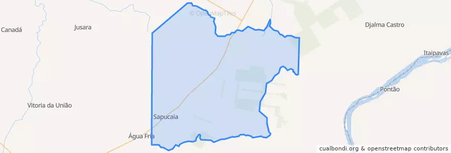 Mapa de ubicacion de Sapucaia.