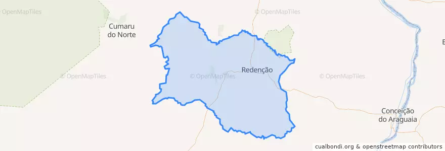 Mapa de ubicacion de Redenção.