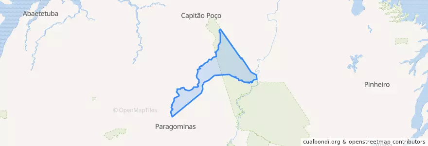 Mapa de ubicacion de Nova Esperança do Piriá.