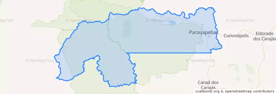 Mapa de ubicacion de Parauapebas.