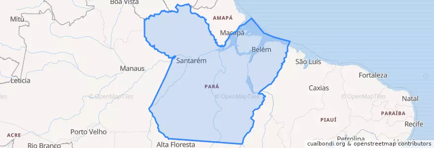 Mapa de ubicacion de Pará.