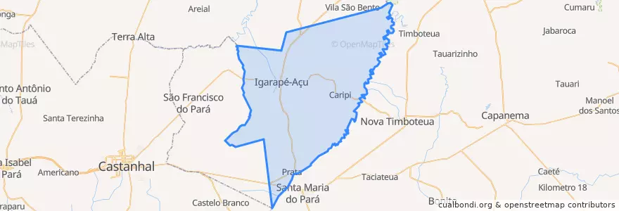 Mapa de ubicacion de Igarapé-Açu.