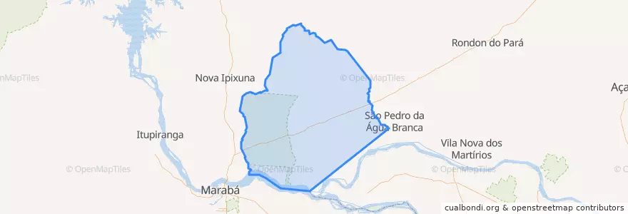 Mapa de ubicacion de Bom Jesus do Tocantins.