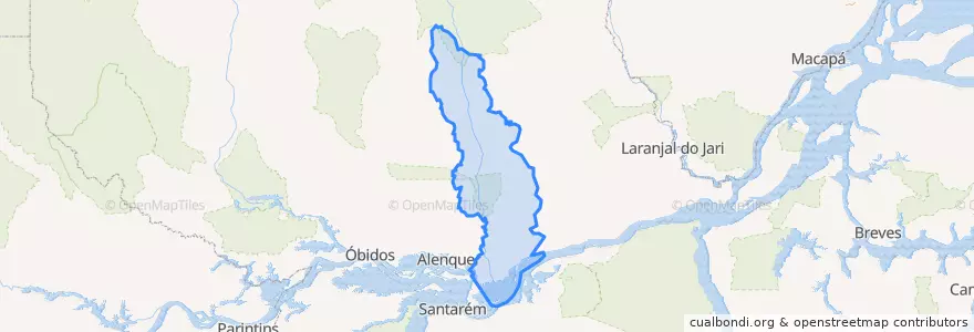 Mapa de ubicacion de Monte Alegre.