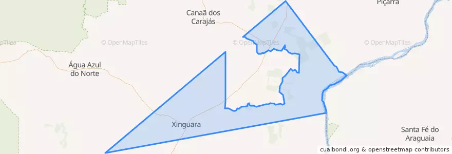 Mapa de ubicacion de Xinguara.