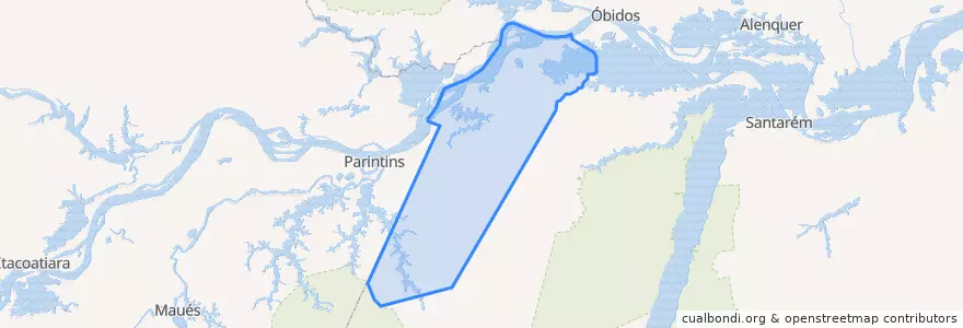 Mapa de ubicacion de Juruti.