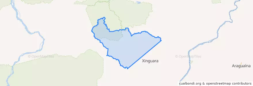 Mapa de ubicacion de Água Azul do Norte.