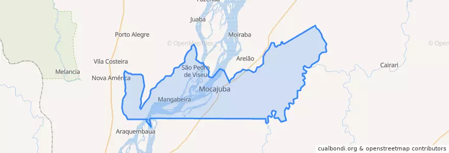 Mapa de ubicacion de Mocajuba.
