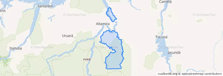 Mapa de ubicacion de Senador José Porfírio.