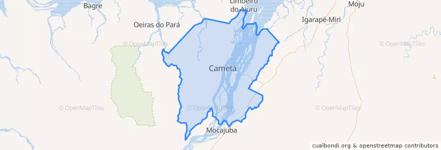 Mapa de ubicacion de Cametá.
