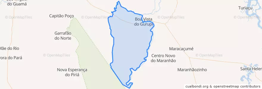 Mapa de ubicacion de Cachoeira do Piriá.