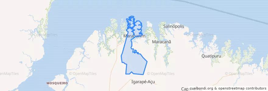 Mapa de ubicacion de Marapanim.