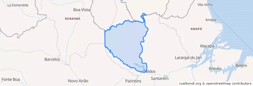 Mapa de ubicacion de Oriximiná.