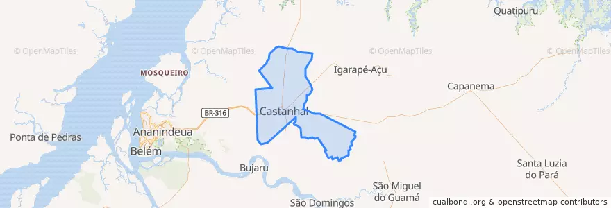Mapa de ubicacion de Castanhal.