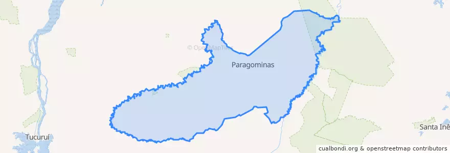 Mapa de ubicacion de Paragominas.