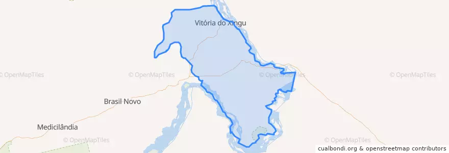Mapa de ubicacion de Vitória do Xingu.