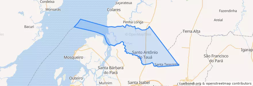 Mapa de ubicacion de Santo Antônio do Tauá.