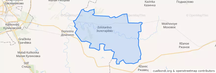 Mapa de ubicacion de Золотарёвское сельское поселение.