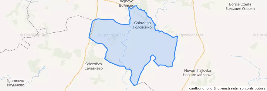 Mapa de ubicacion de Гагаринское сельское поселение.